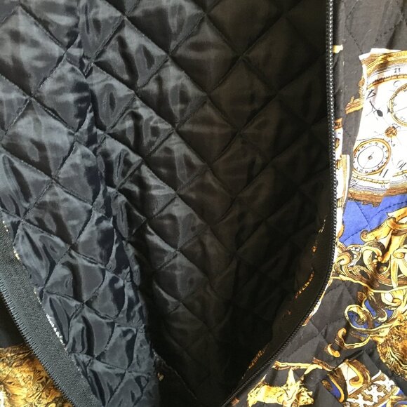 Studio J Pocket Watch + Lion Rococo Quilted Bomber Jacket - Picture 6 of 14